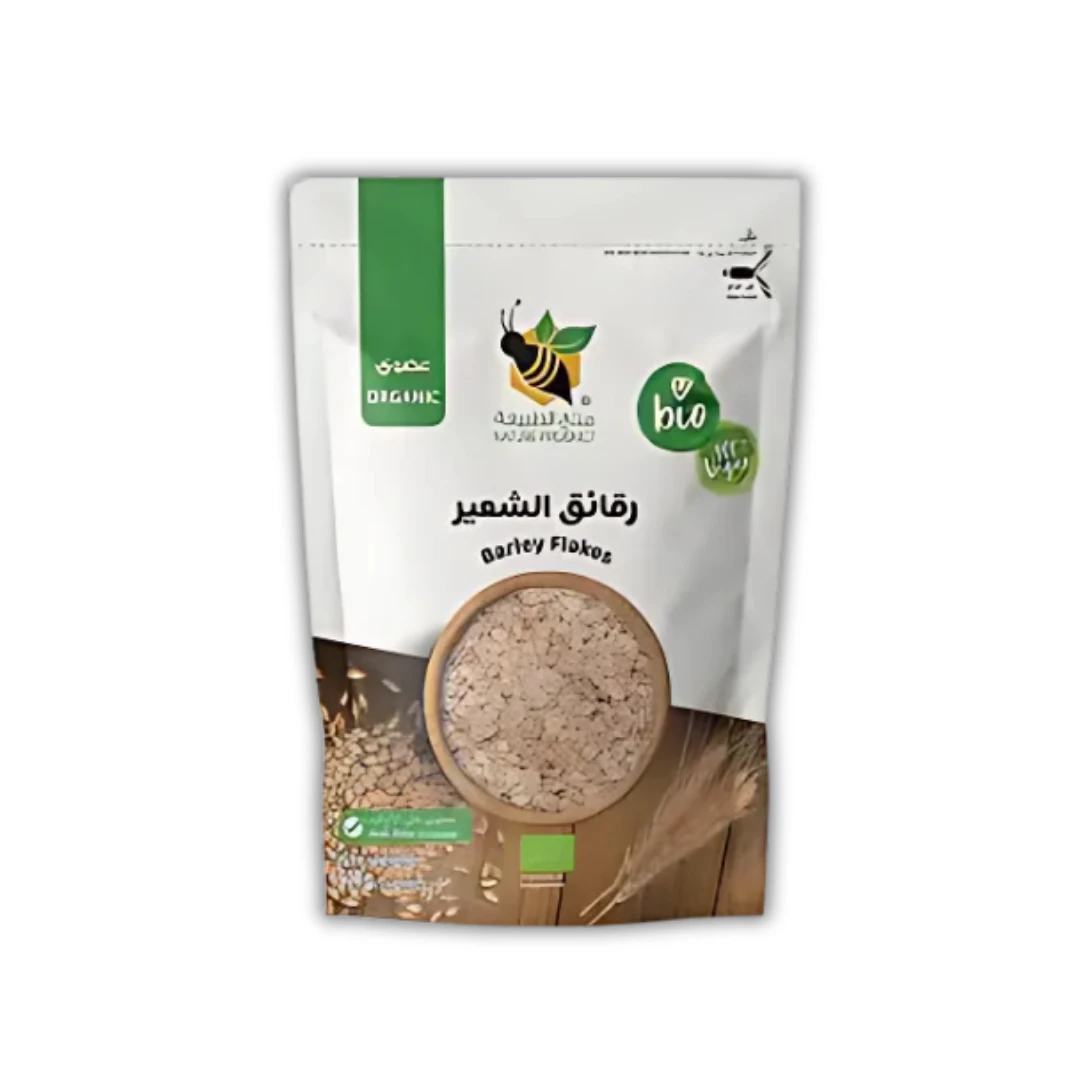 رقائق الشعير العضوي من منتج الطبيعي