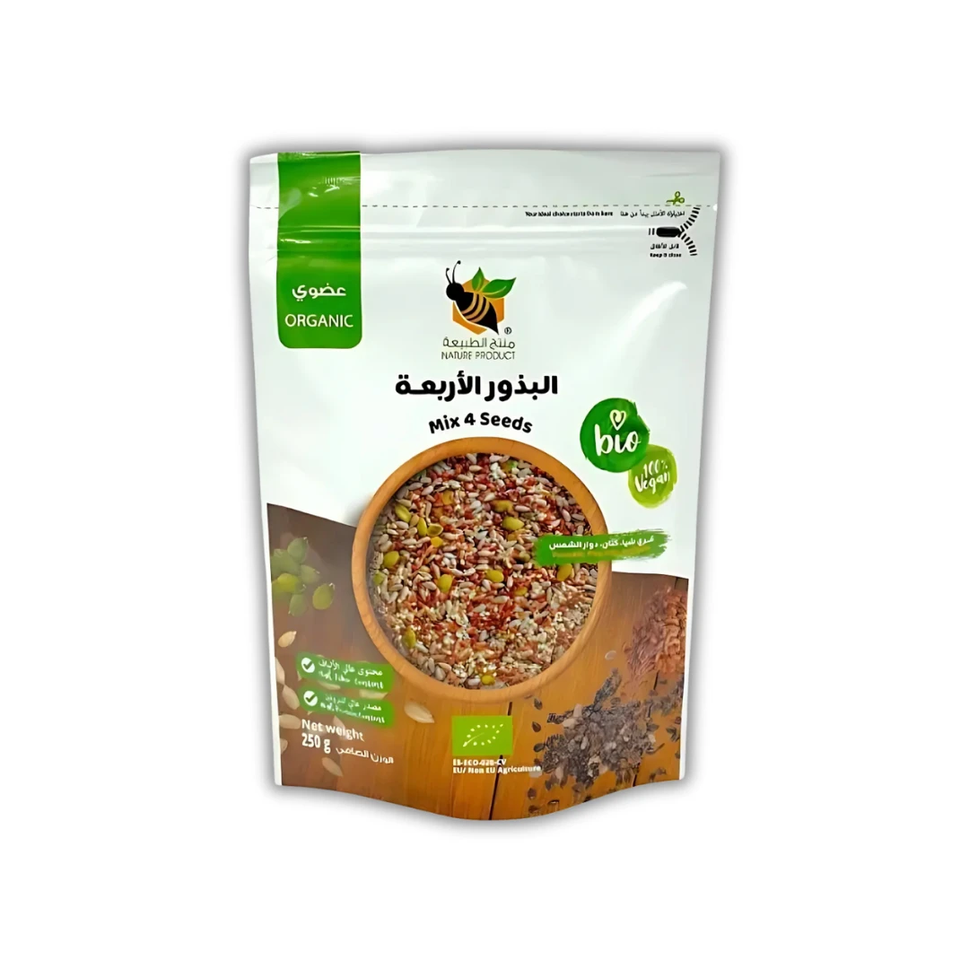 البذور الأربعة عضوي منتج الطبيعة