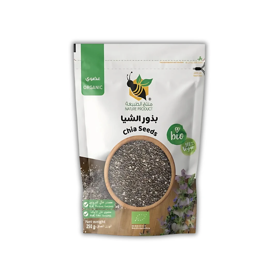 بذور الشيا العضوية من منتج الطبيعي