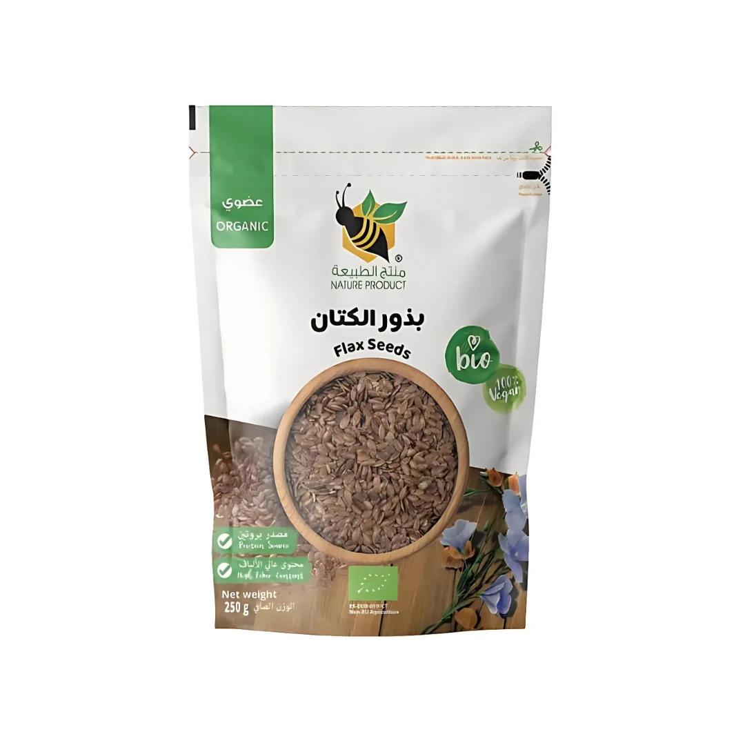 بذور الكتان العضوية من منتج الطبيعي