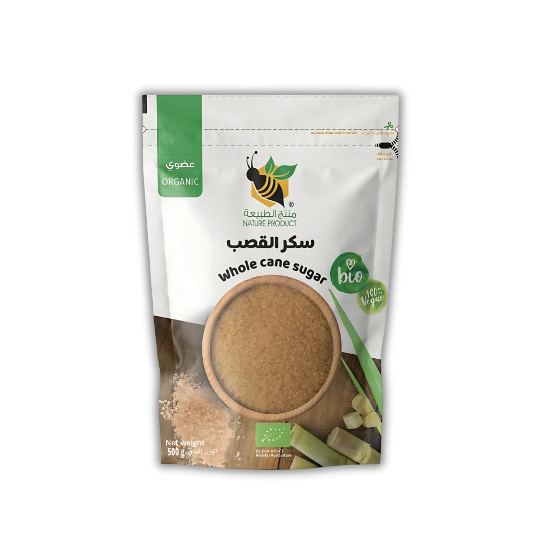 سكر القصب العضوي من منتج الطبيعي