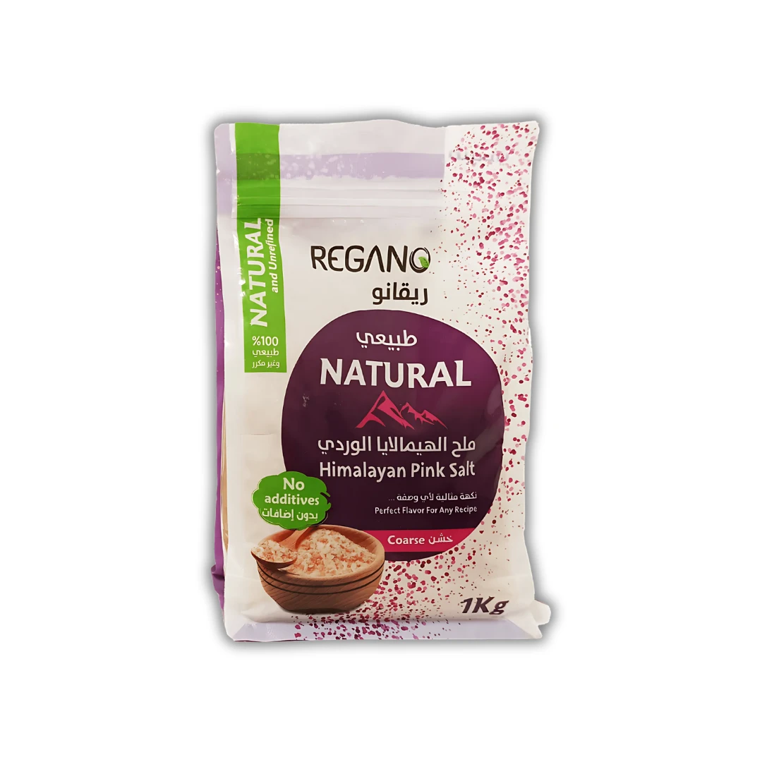 ملح هيمالايا وردي طبيعي (خشن) من ريقانو - 1كجم