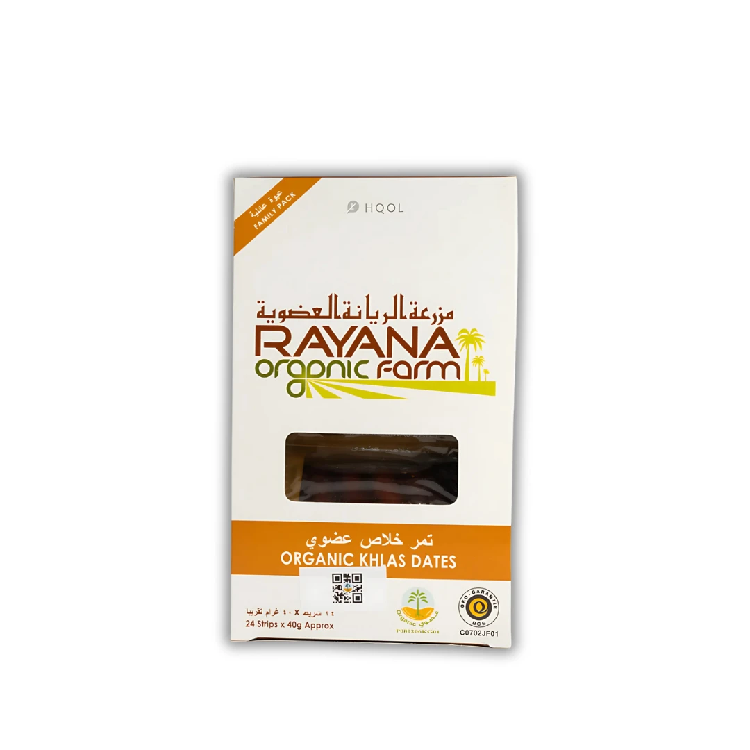 شرائط تمر خلاص عضوي (عبوة عائلية) 500 جرام - مزرعة الريانة