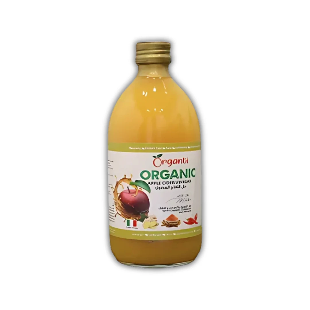 خل تفاح عضوي مع الكركم و الزنجبيل والفلفل الحار من اورقانتي - 500 مل